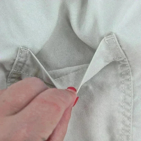 Loft Tan Pull On Elastic Drawstring Waist Shorts with Side & Back Pockets XS - Picture 7 of 15